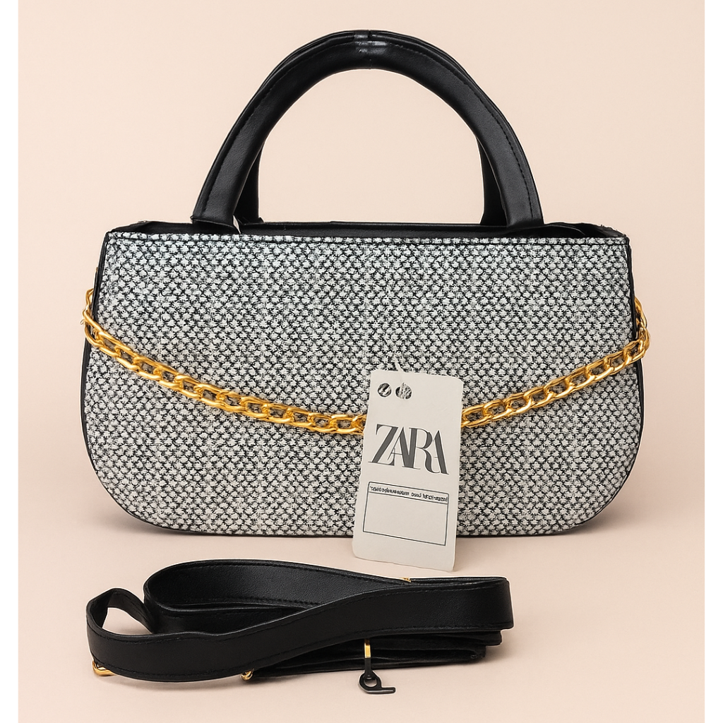 کیف زنانه کَنَفی زنجیردار Zara | زارا (1404)